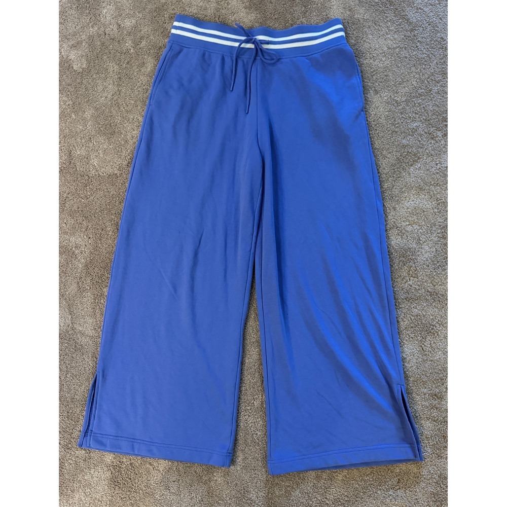 Lou & Grey Purple‎ Wide Leg Drawstring Waist Sweatpants Women's L